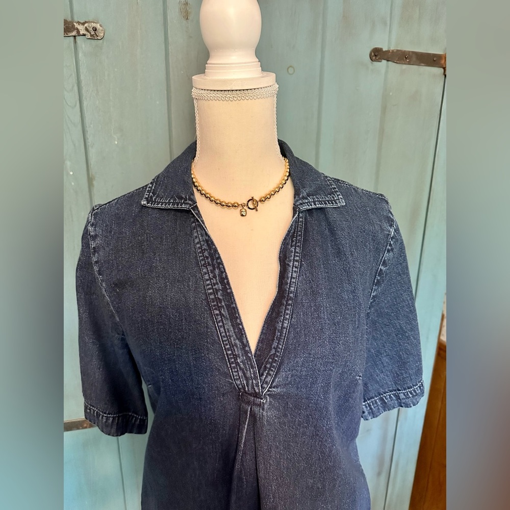 eShakti Denim Mini Dress - Picture 3 of 6